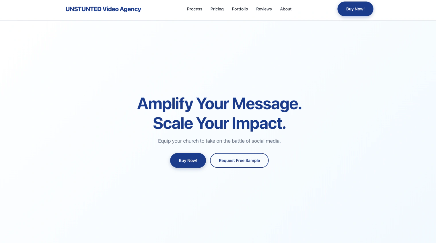 Unstunted video agency website homepage